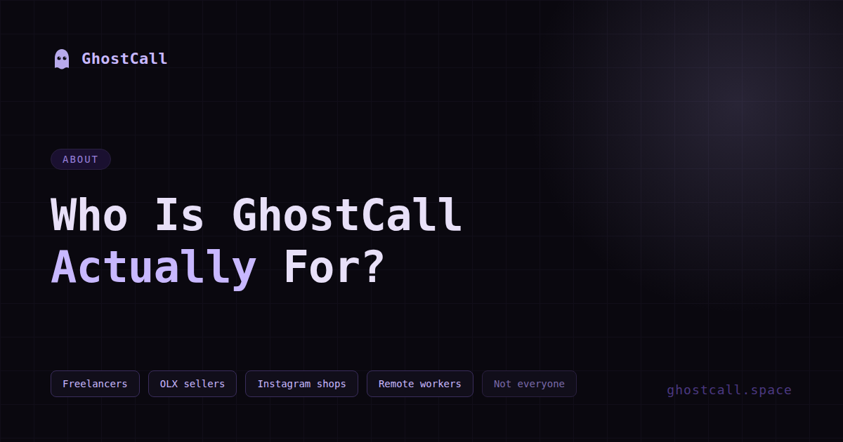 Who Is GhostCall Actually For?